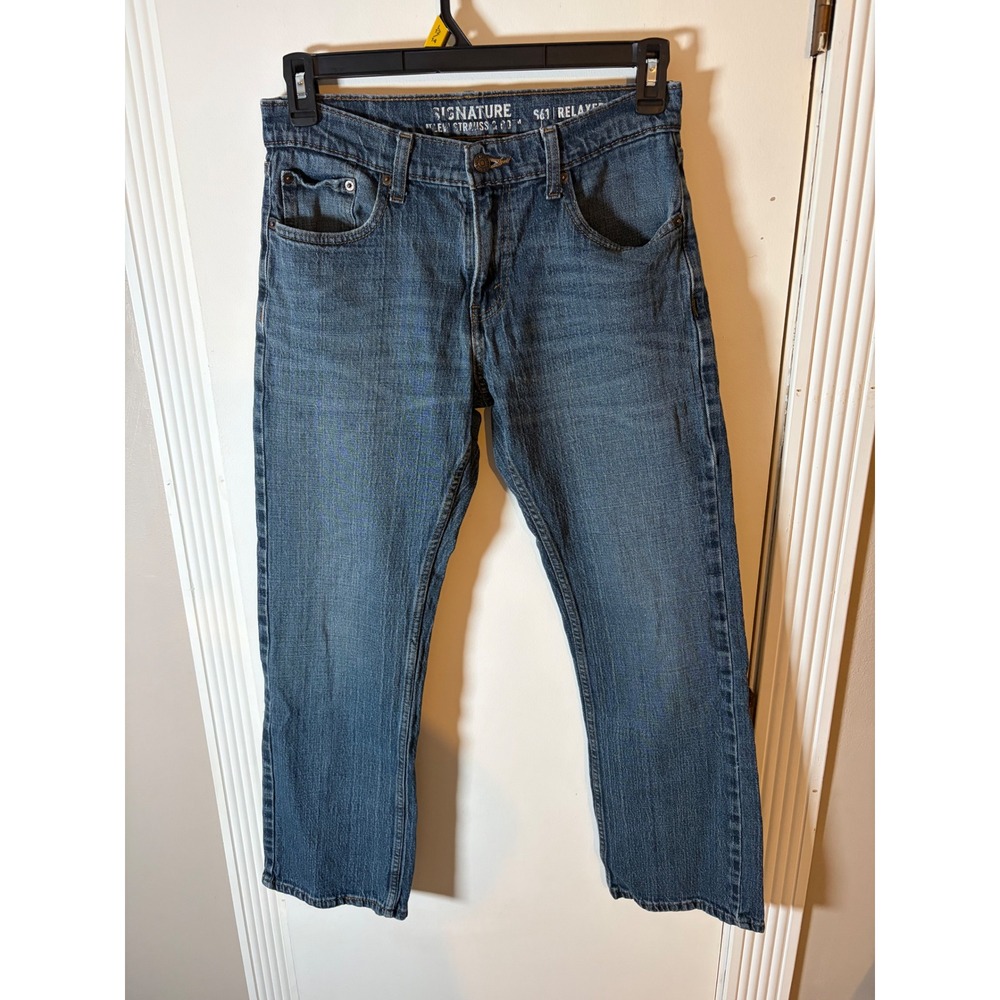 Signature by Levi Strauss S61 Relaxed Fit Mens Jeans 29x30 Medium Wash Denim